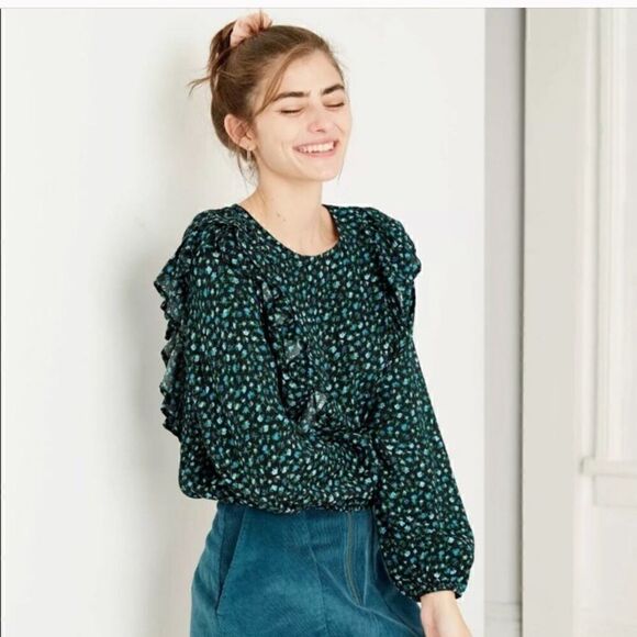 NWT Boho Floral Ruffle Top - Picture 3 of 8